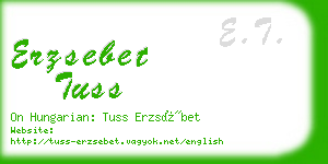 erzsebet tuss business card